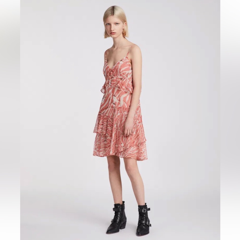 All Saints Enya Kazuno Floral Mini Dress Size 8